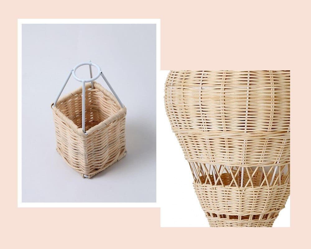 Montgolfière en rotin tissé à la main pour bébé