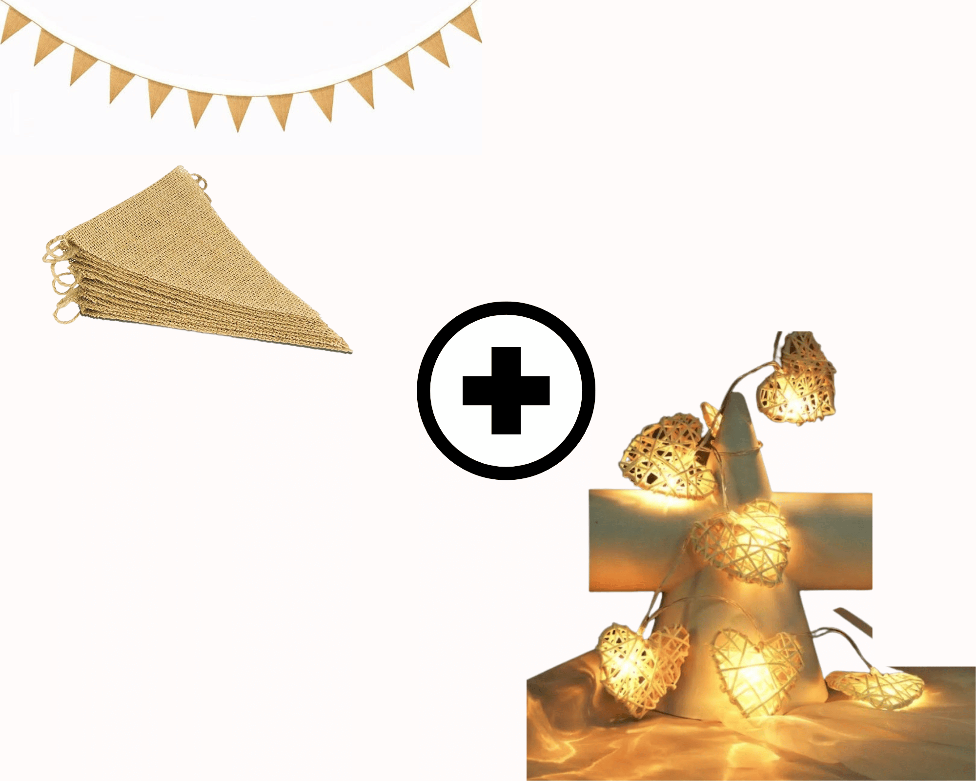 Pack Guirlande: Guirlande fagnons + Guirlande cœurs lumineuse