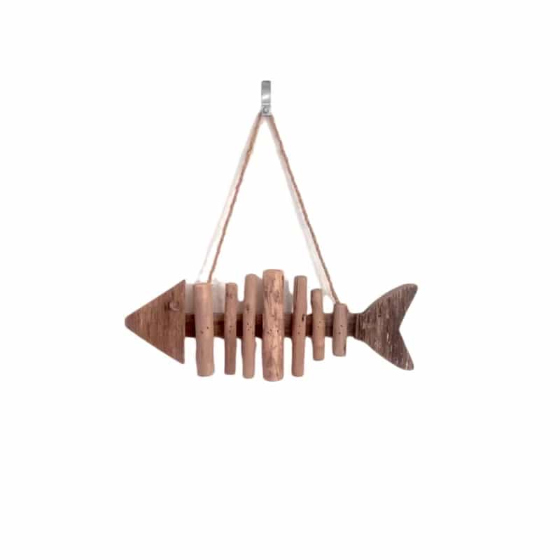 Ornement en Bois au Design de Poisson