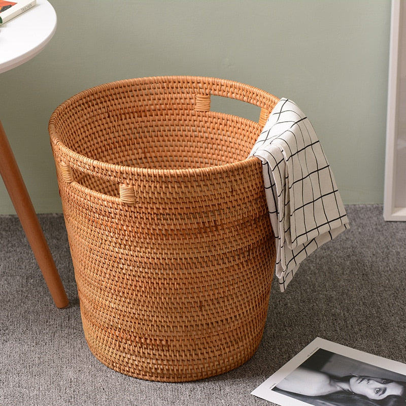 Panier à linge en rotin pour la maison