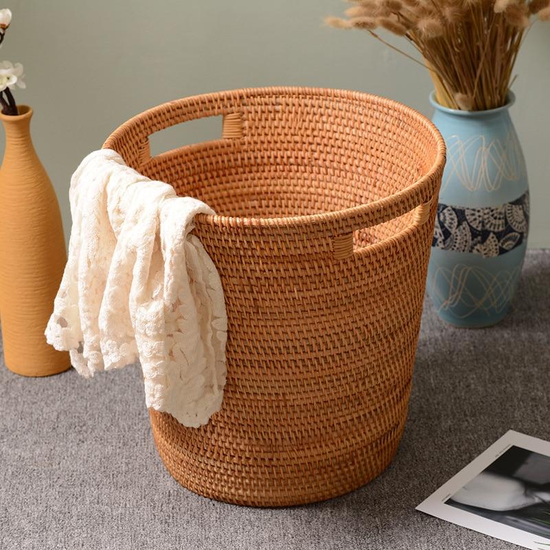Panier à linge en rotin pour la maison
