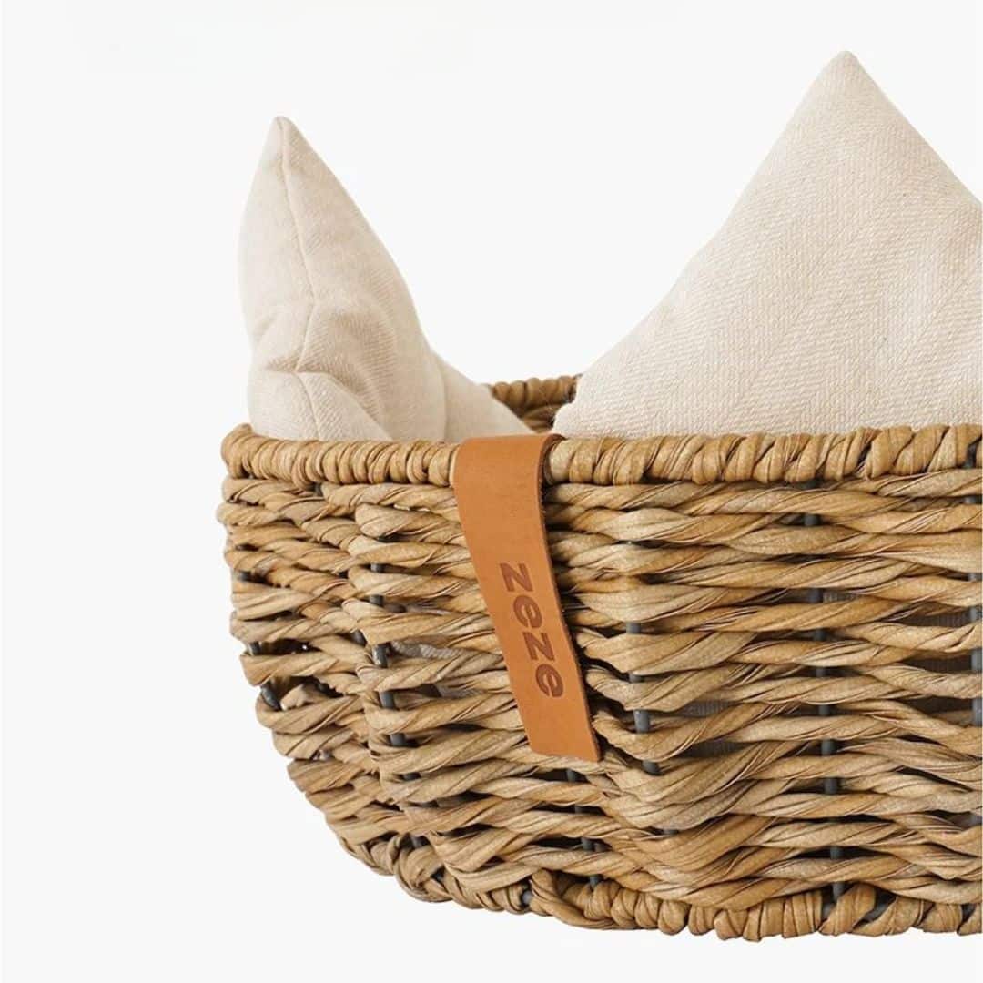 Panier Chien Osier Compact et Confortable