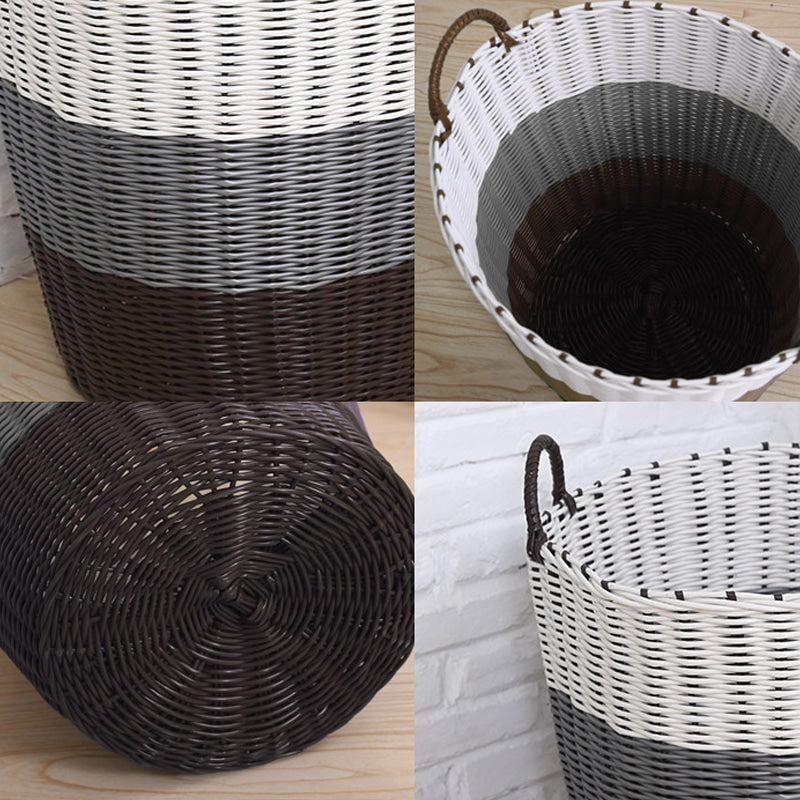 Panier de rangement à linge en rotin pliable