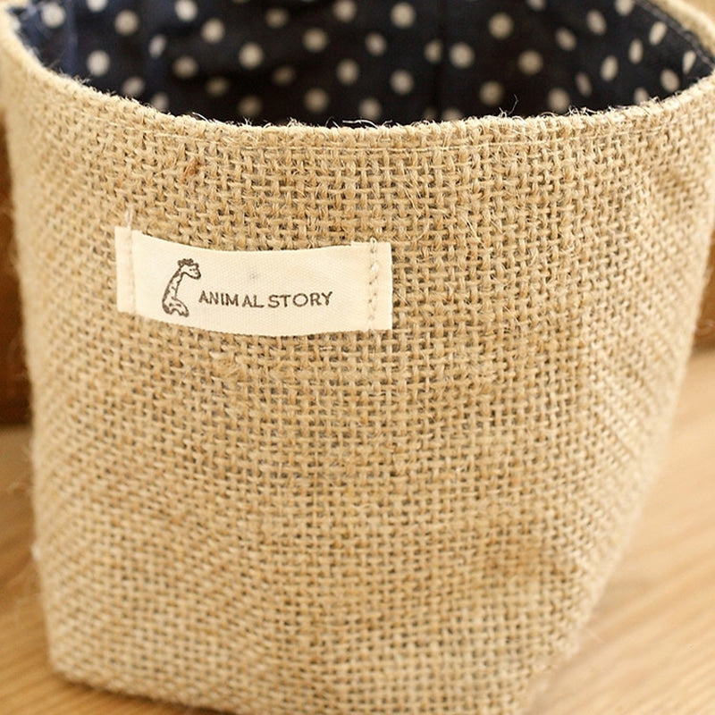 Panier de rangement de poche suspendu en coton et en lin