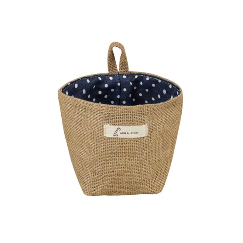 Panier de rangement de poche suspendu en coton et en lin