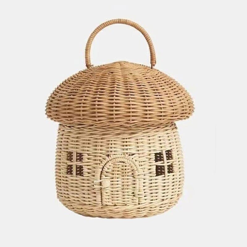 Panier de rangement en rotin tissé à la main
