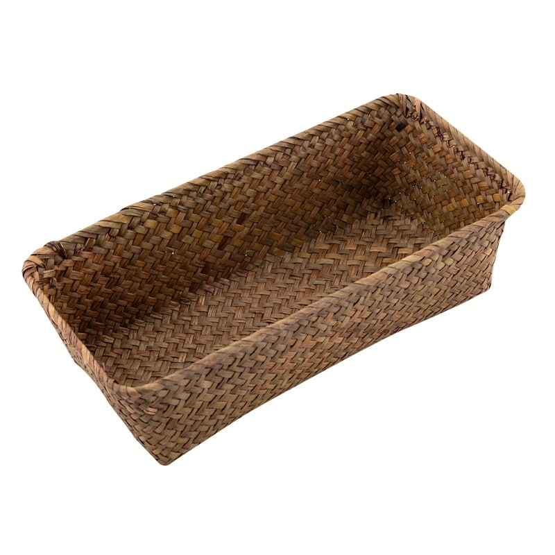 Panier de rangement pratique en rotin tissé