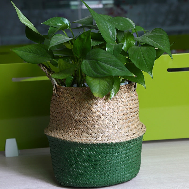 Panier de rangement style nordique pliable en osier