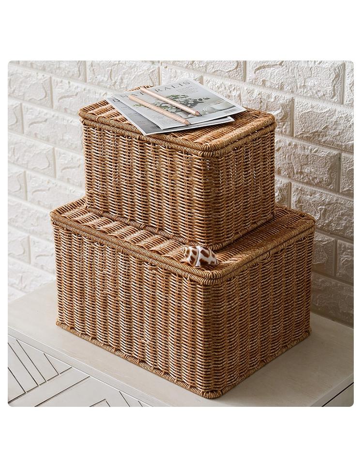 Panier de Rangement Tissé marron pour Maison