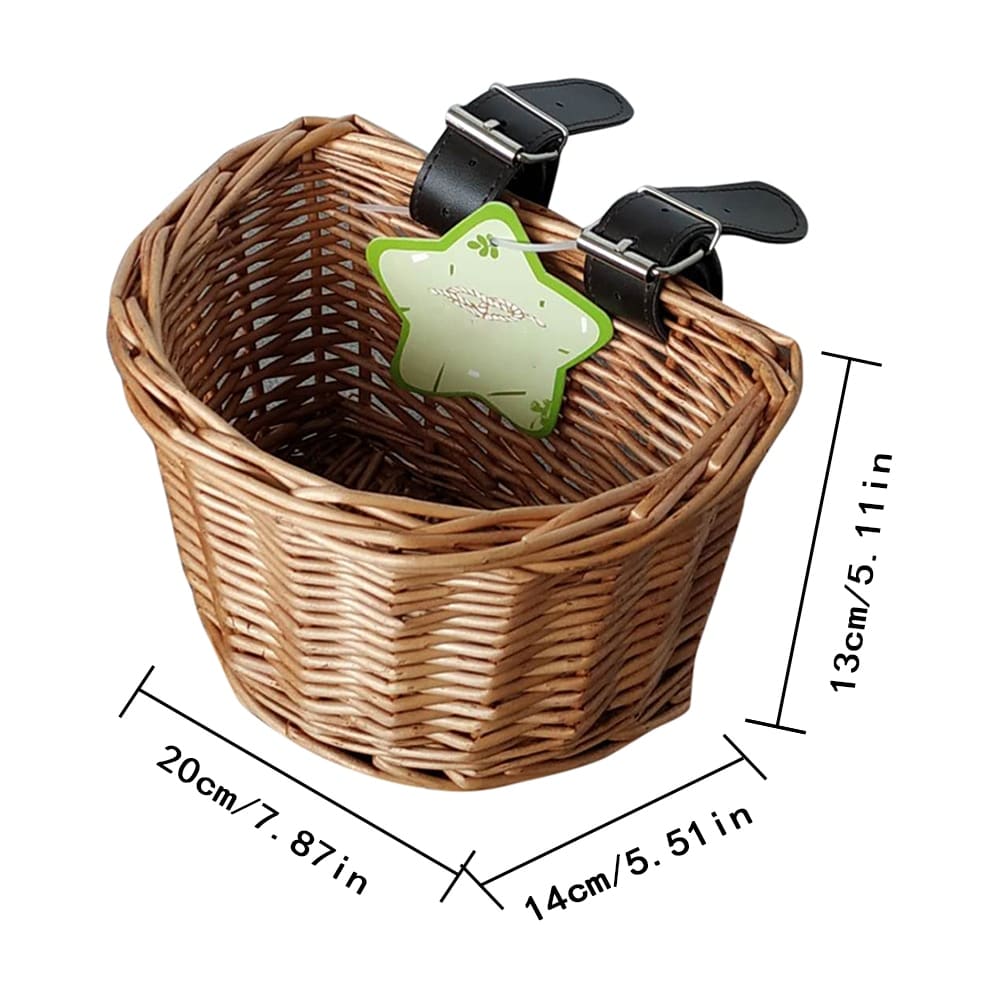 Panier de vélo en rotin pour enfants