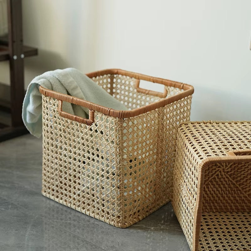 Panier à Linge Rotin Carré