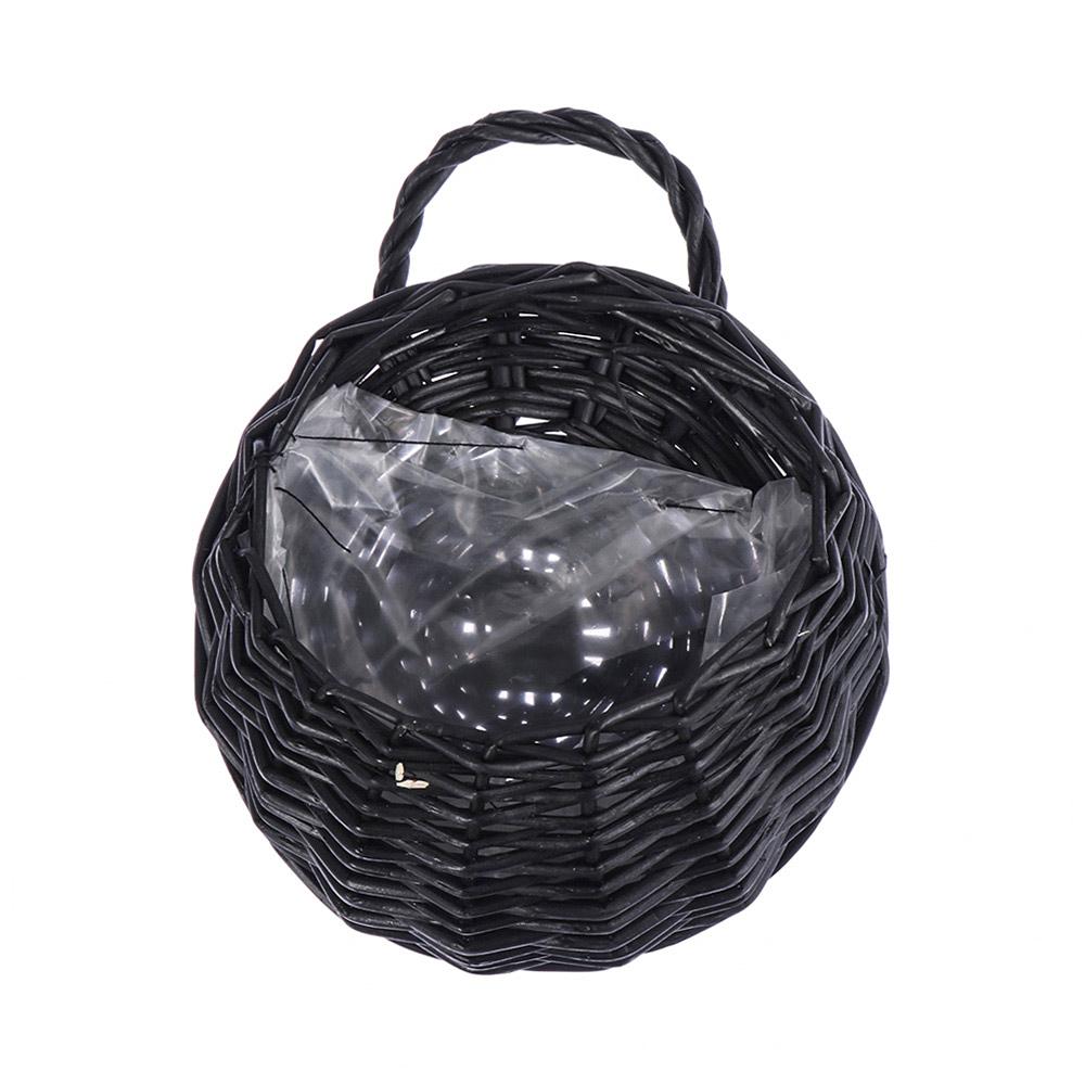 Panier porte-plante en rotin et osier fait à la main