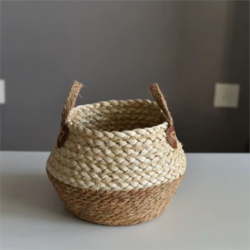 Panier en Rotin Compact au Design Nordique