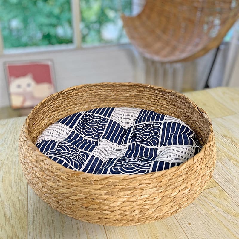 Paniers de rangement en rotin tissés à la main