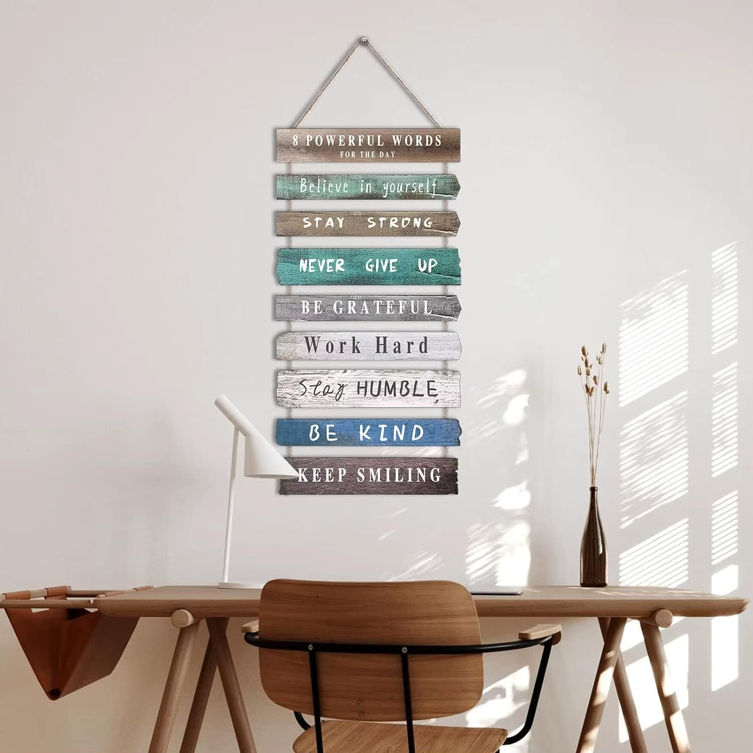 Panneau Mural Décoratif et Inspirant en Bois