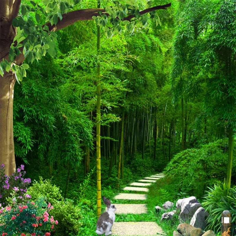 Papier Peint Bambou Imprimé Foret