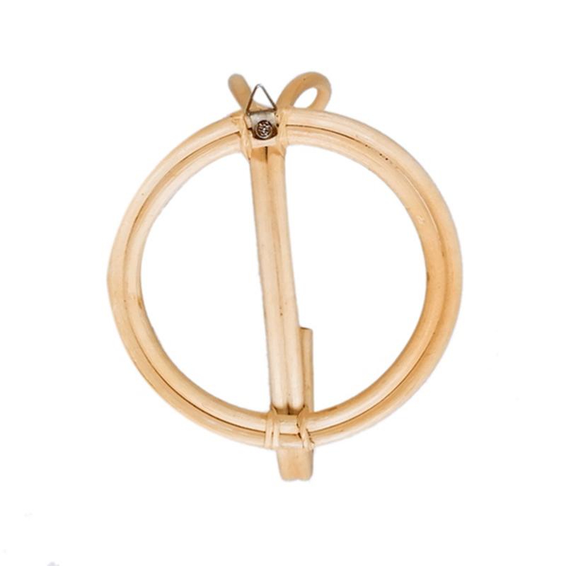 Patère ronde simple en rotin naturel