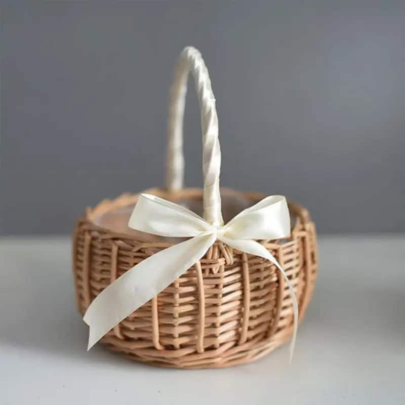 Petit Panier Effet Osier Fait à la Main