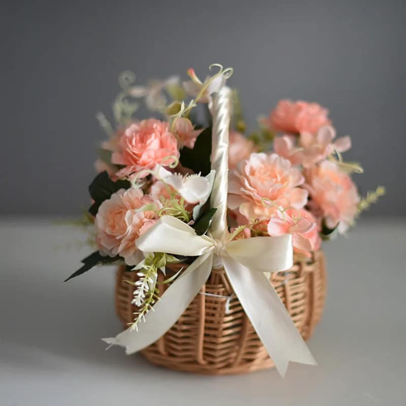 Petit Panier Effet Osier Fait à la Main
