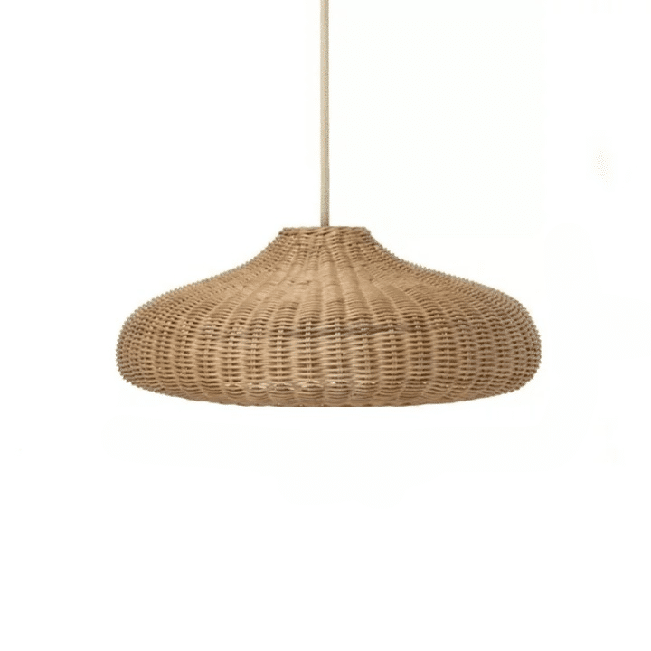 Plafonnier en Rotin Style Vintage Tricoté à la Main