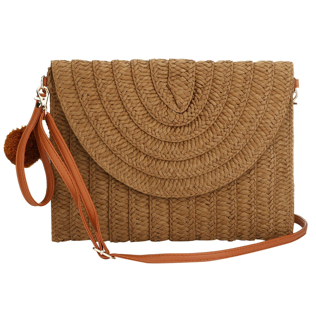 Pochette à main tissée carrée