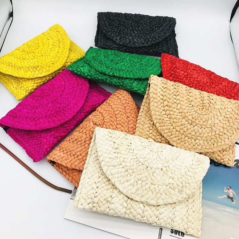 Pochette en paille fait à la Main pour femmes