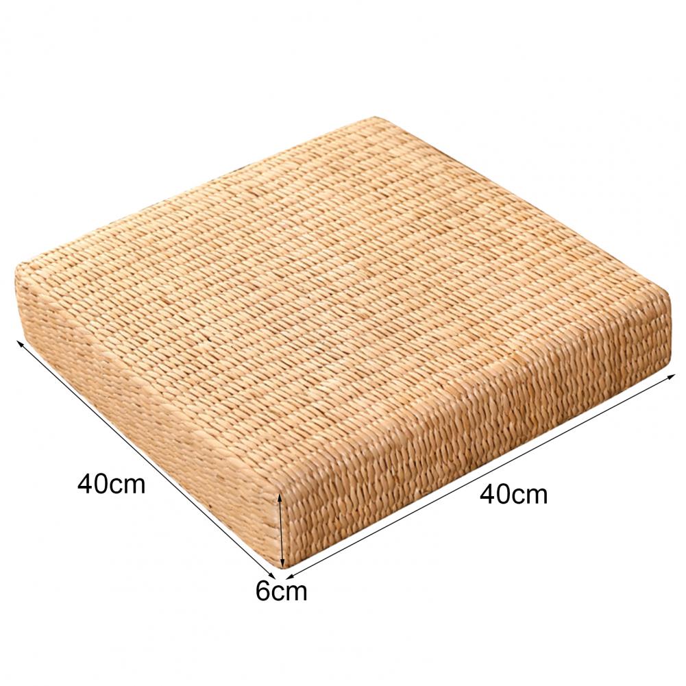 Pouf carré en rotin