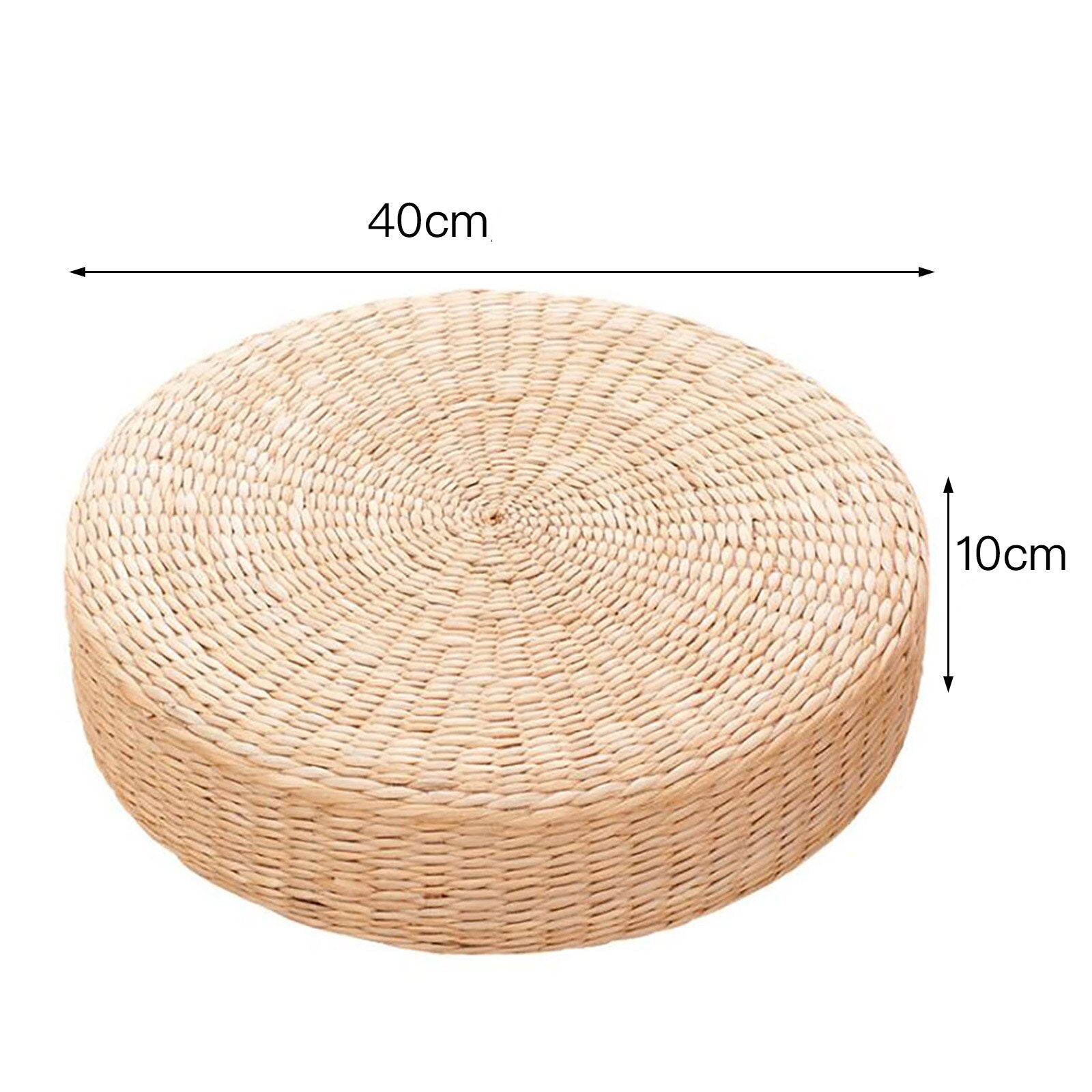 Pouf circulaire en rotin