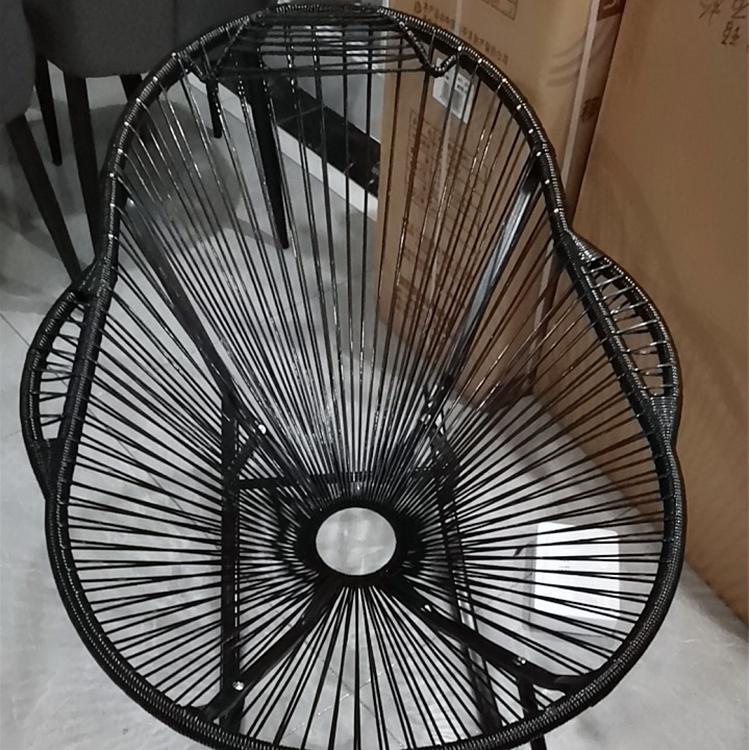 Rocking chair moderne noir