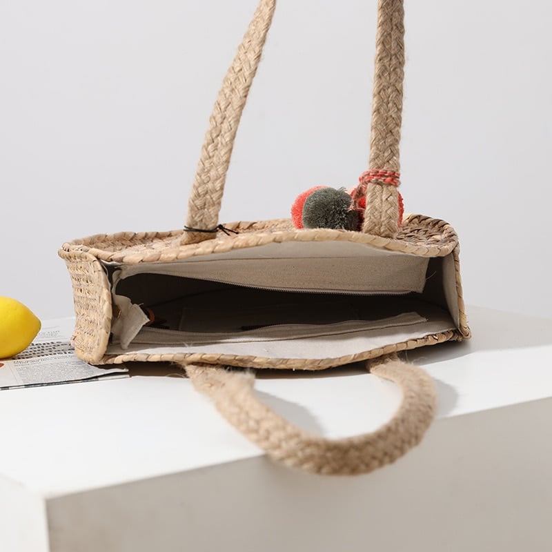 Sac rond tissé pour femmes