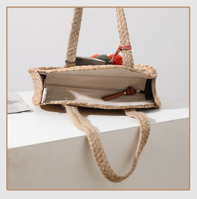 Sac rond tissé pour femmes