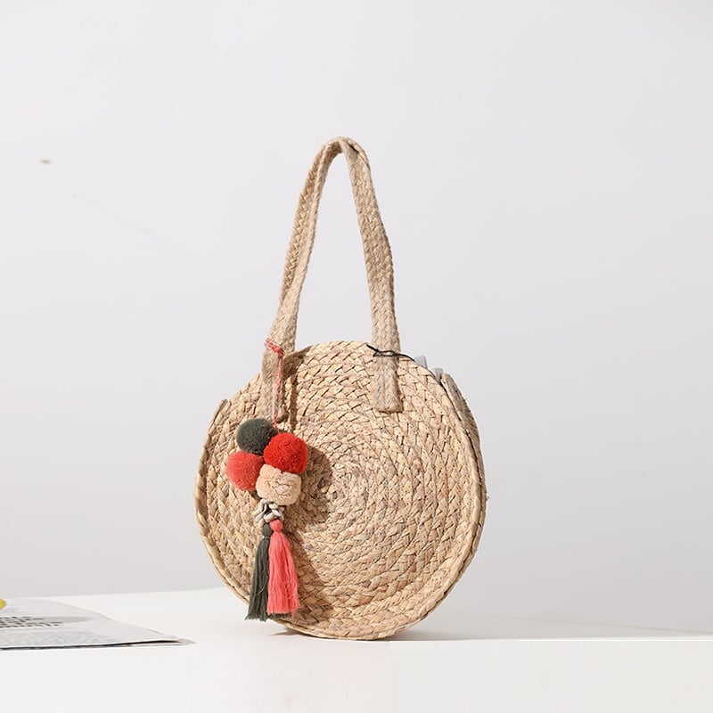 Sac rond tissé pour femmes