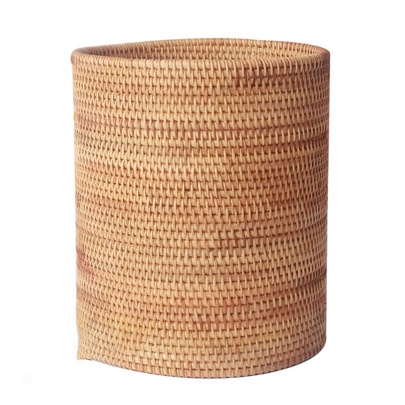 Seau de rangement en rotin tissé