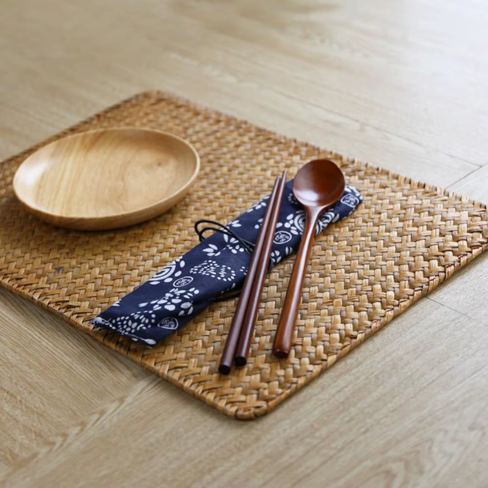 Set de Table Bambou Rectangulaire de Style Japonais