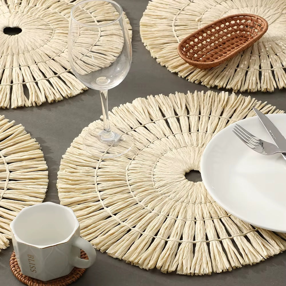 Set de Table Effet Paille Créatif et Pastoral