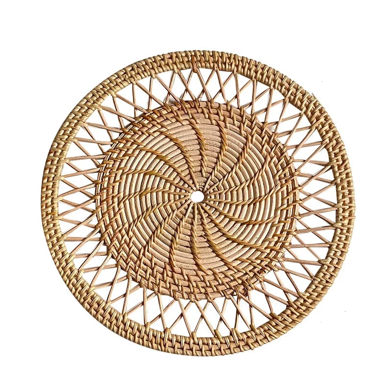 Set de Table Effet Paille au Design de Soleil