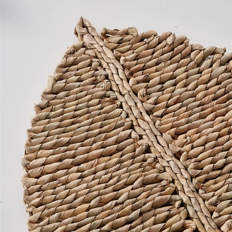 Set de Table Paille au Design de Feuille