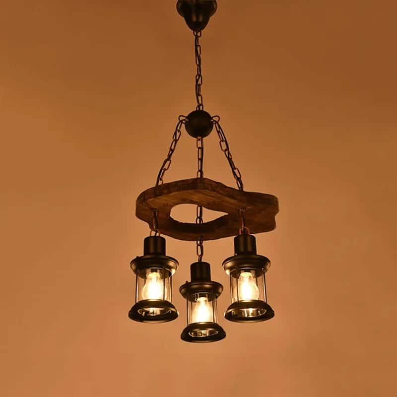 Suspension Bois Flotté de Style Chandelier Rétro