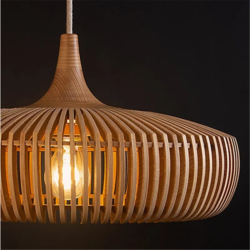 Suspension Bois Sophistiquée au Style Vintage