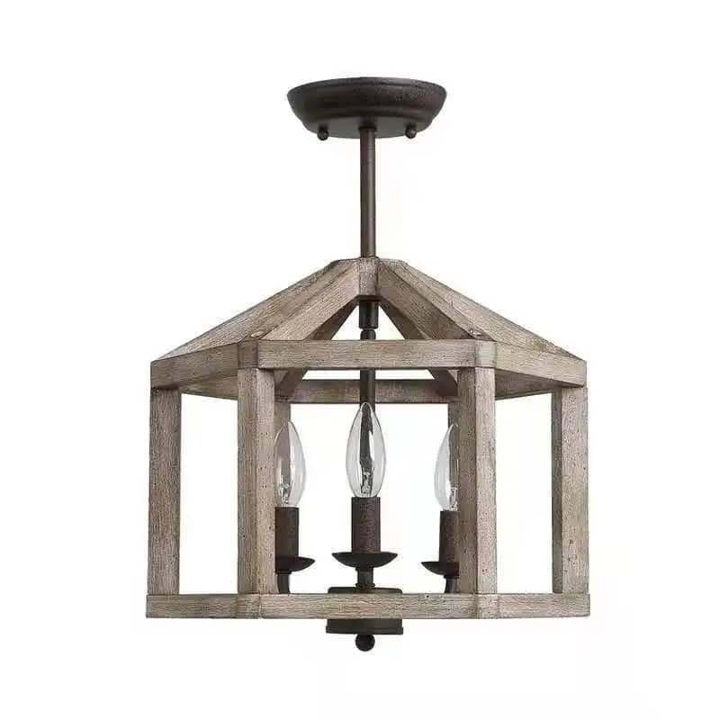 Suspension Bois Vintage au Design Américain