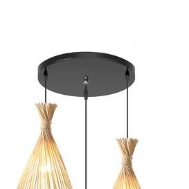 Suspension en rotin triangle