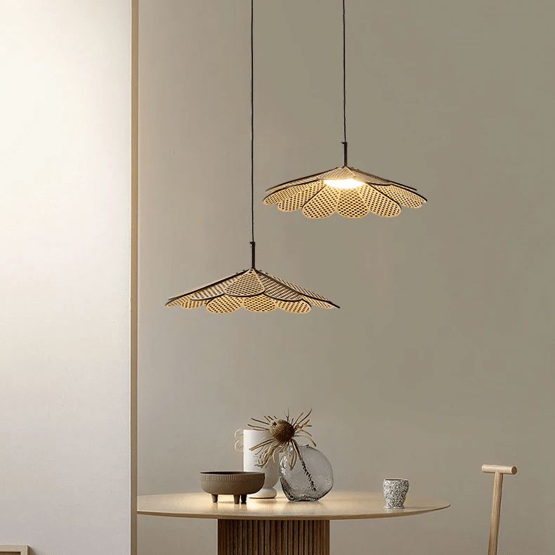 Suspension Pétale LED Beige de Style Coréen