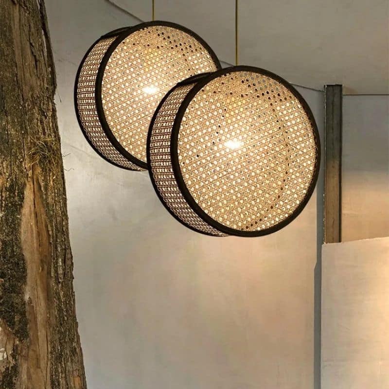 Suspension Rotin Créative au Style Moderne