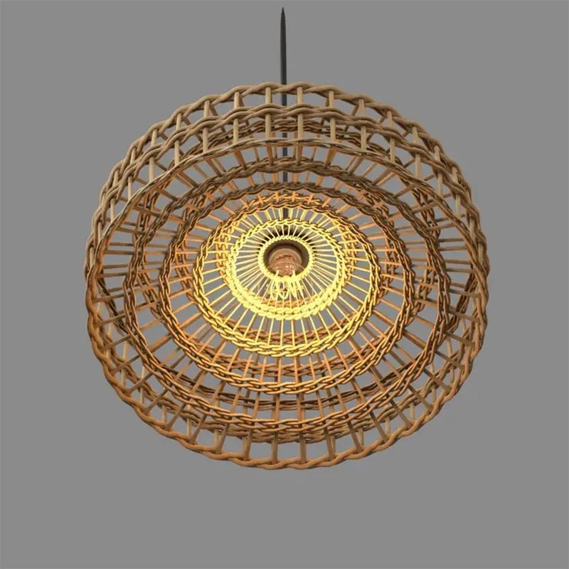 Suspension Rotin Design et Moderne