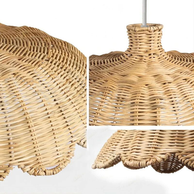 Suspension Rotin Élégante Tissée à la Main