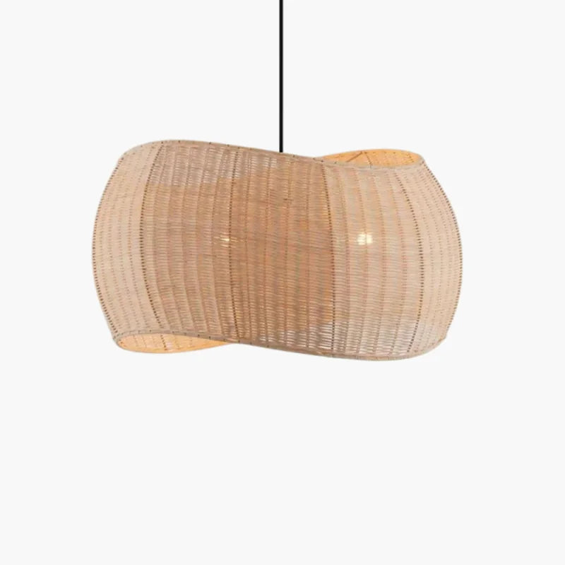 Suspension rotin forme nœud tressé naturel | Nowa