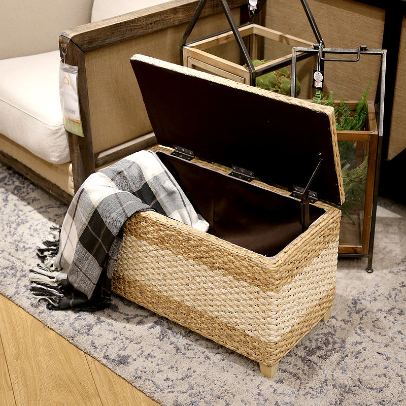 Tabouret de rangement rectangulaire