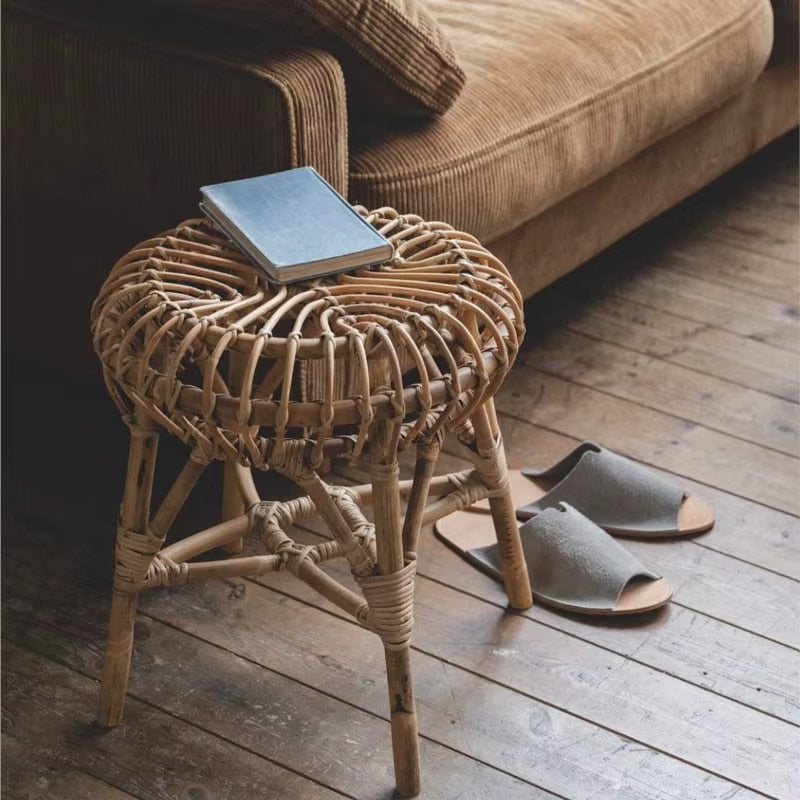 Tabouret Osier Rond et Nordique