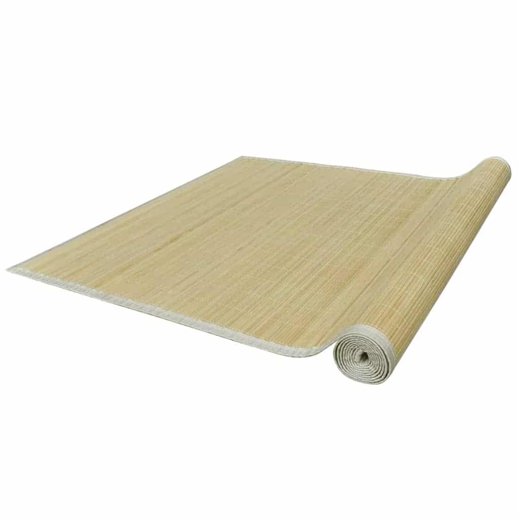 Tapis Bambou Beige et Rectangulaire