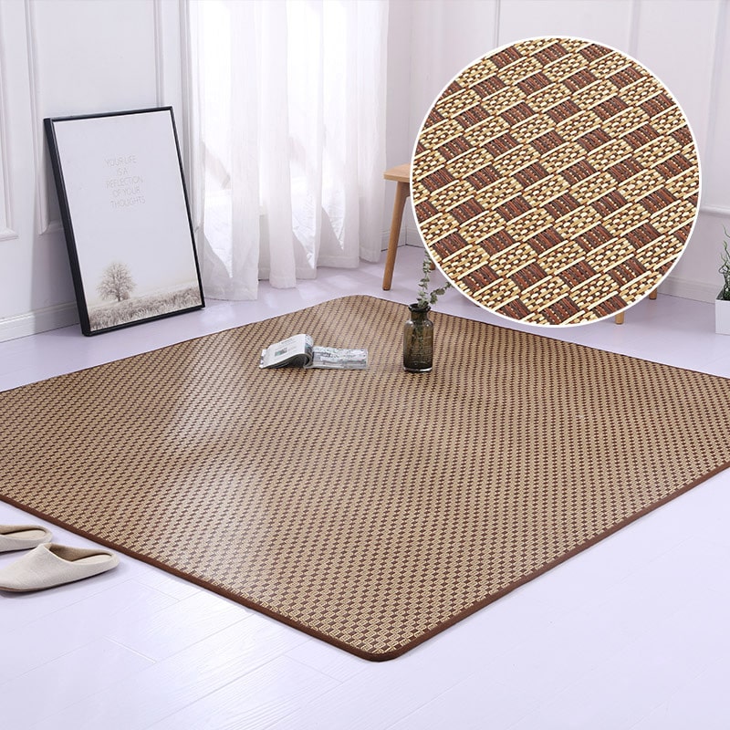 Tapis de jeu japonais tatami en rotin épais